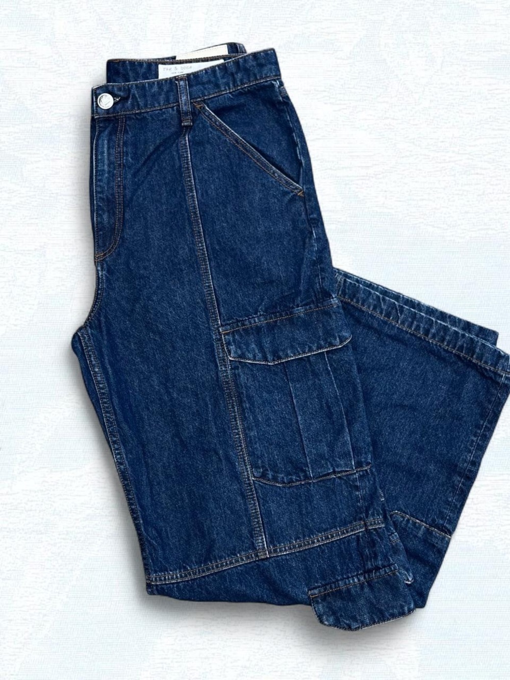rag & bone Dark Wash Cargo Jeans